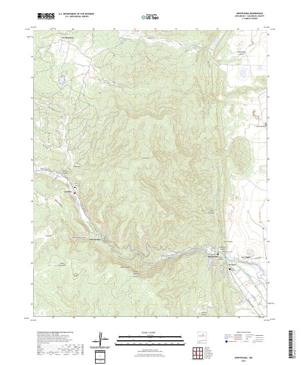 USGS Topographic Map – Montezuma