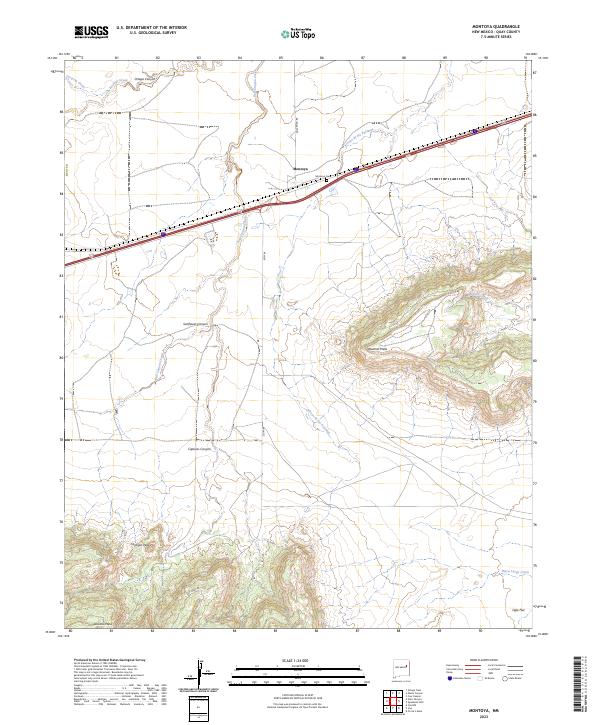 USGS Topographic Map – Montoya