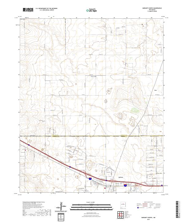 USGS Topographic Map – Moriarty North