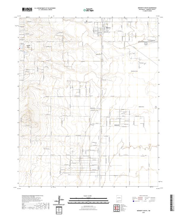 USGS Topographic Map – Moriarty South