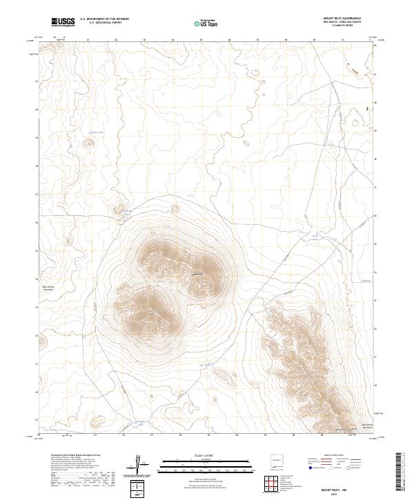 USGS Topographic Map – Mount Riley