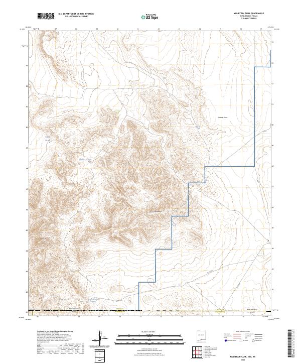 USGS Topographic Map – Mountain Tank