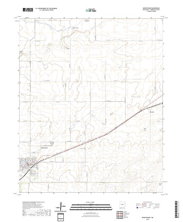 USGS Topographic Map – Mountainair