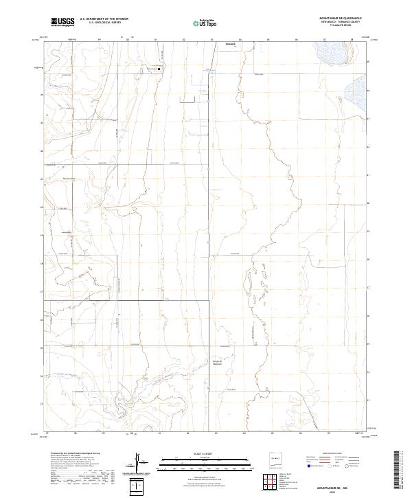 USGS Topographic Map – Mountainair NE