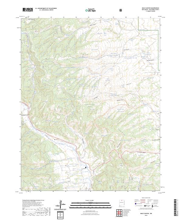 USGS Topographic Map – Mule Canyon