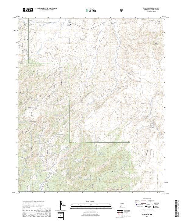 USGS Topographic Map – Mule Creek