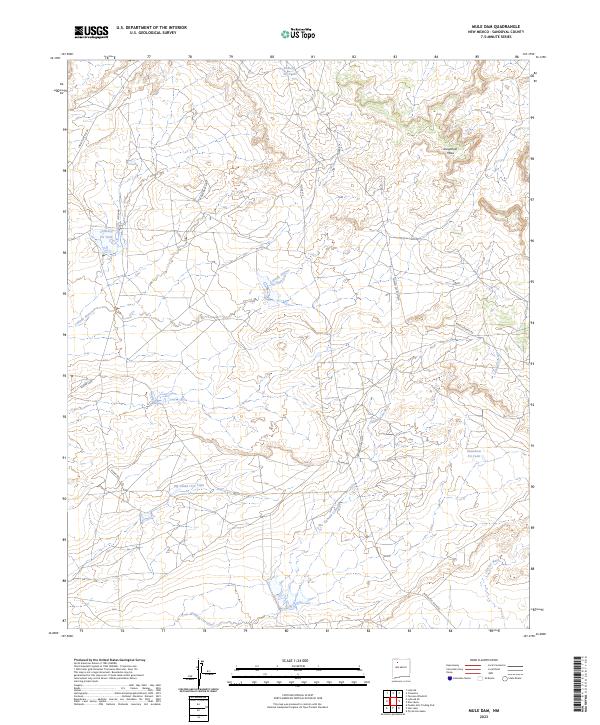 USGS Topographic Map – Mule Dam