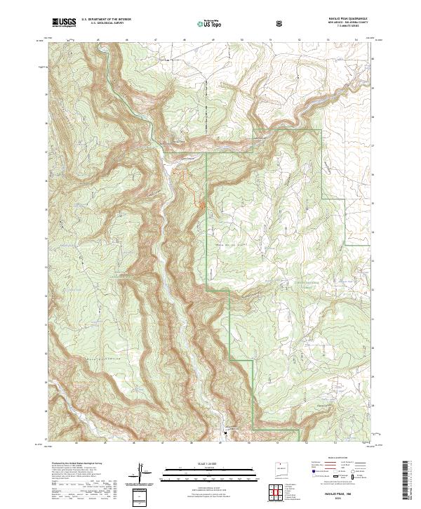 USGS Topographic Map – Navajo Peak
