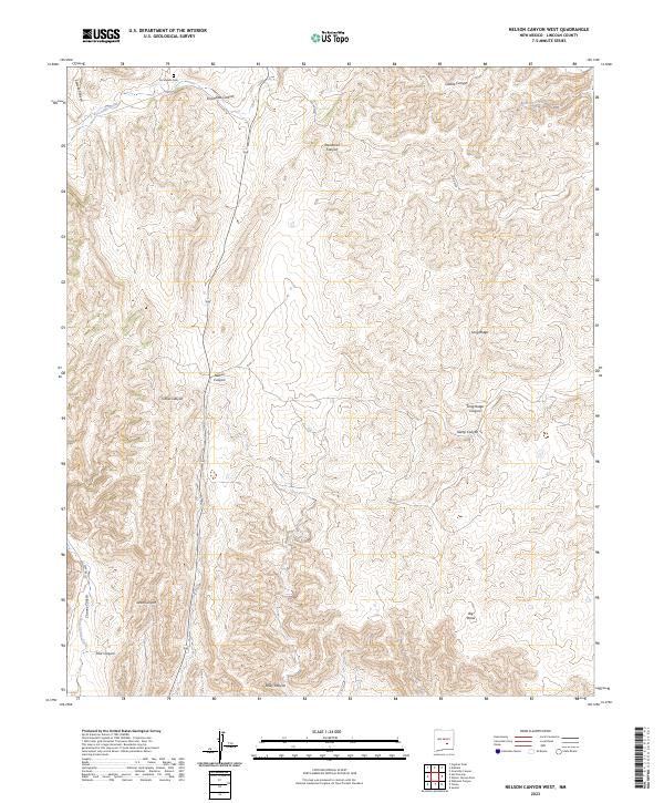 USGS Topographic Map – Nelson Canyon West