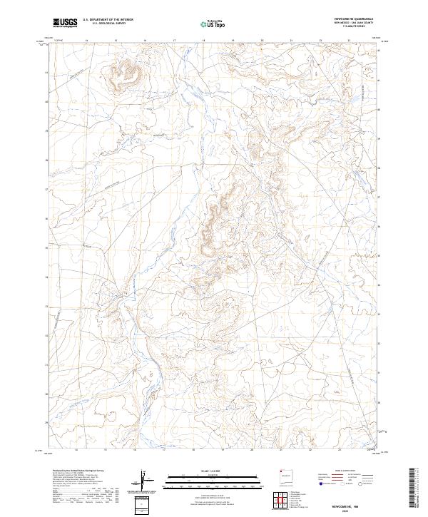 USGS Topographic Map – Newcomb NE