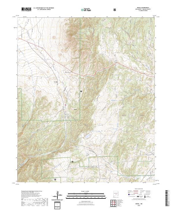 USGS Topographic Map – Nogal