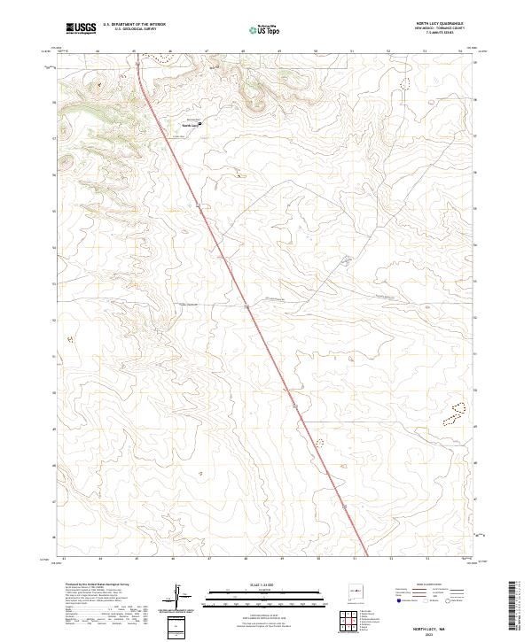 USGS Topographic Map – North Lucy