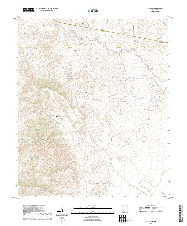 USGS Topographic Map – OK Canyon
