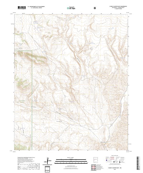 USGS Topographic Map – O Bar O Canyon East