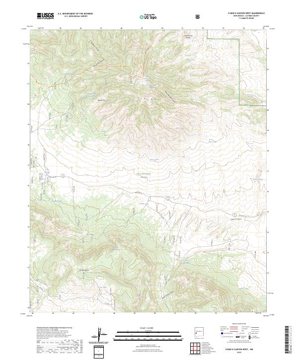 USGS Topographic Map – O Bar O Canyon West