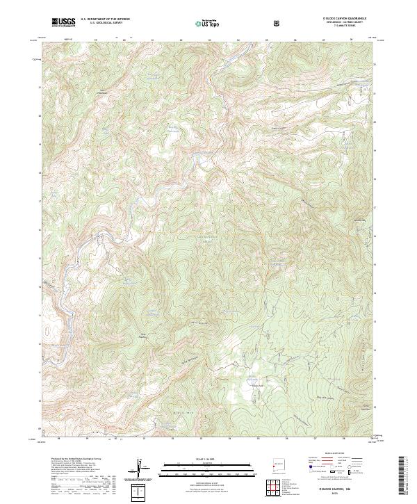 USGS Topographic Map – O Block Canyon