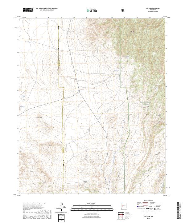 USGS Topographic Map – Oak Peak