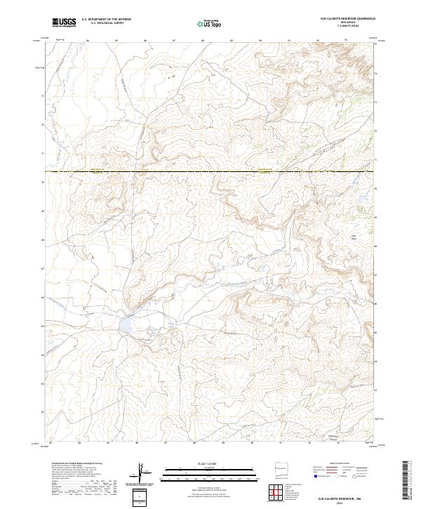USGS Topographic Map – Ojo Caliente Reservoir