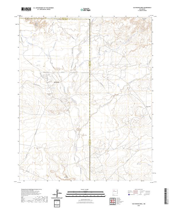 USGS Topographic Map – Ojo Encino Mesa