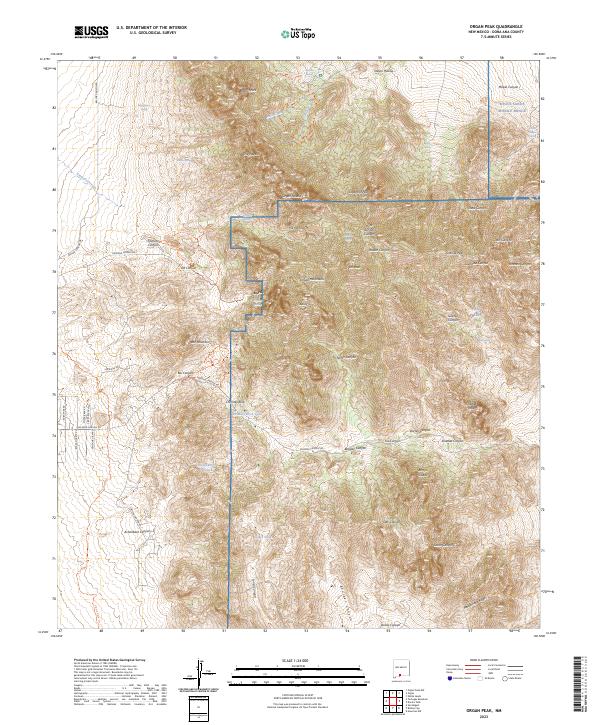 USGS Topographic Map – Organ Peak
