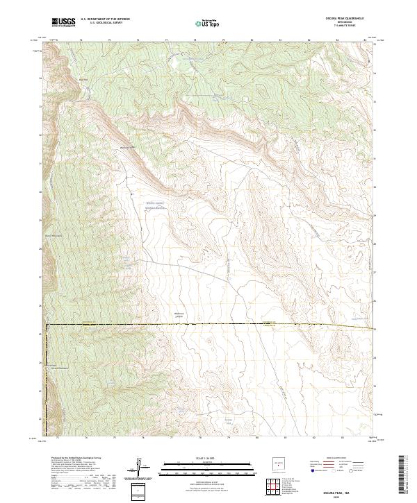 USGS Topographic Map – Oscura Peak