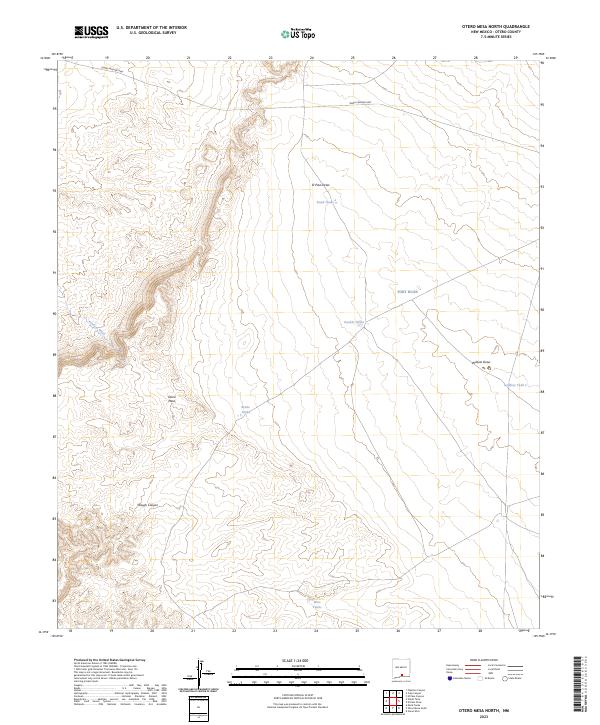 USGS Topographic Map – Otero Mesa North