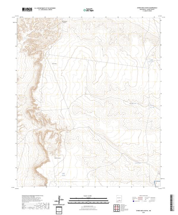 USGS Topographic Map – Otero Mesa South