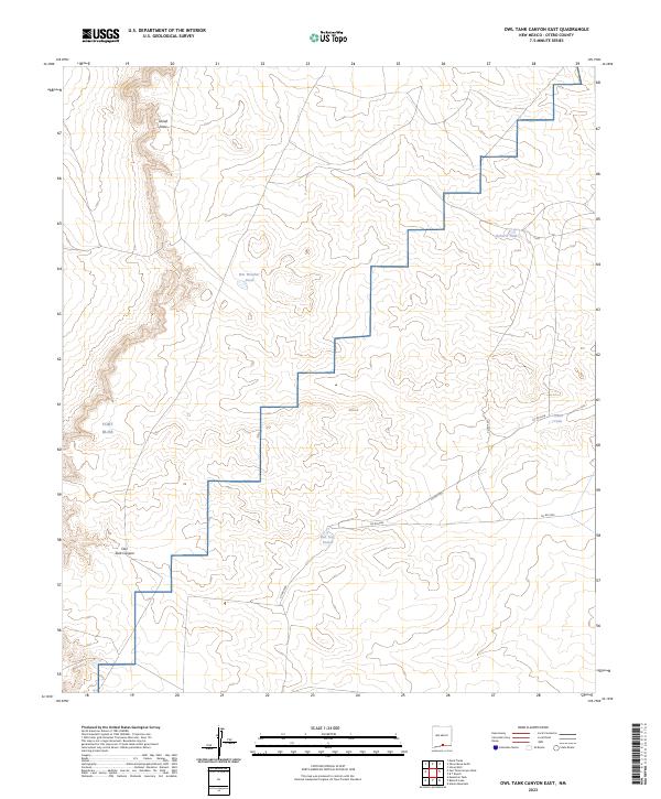 USGS Topographic Map – Owl Tank Canyon East