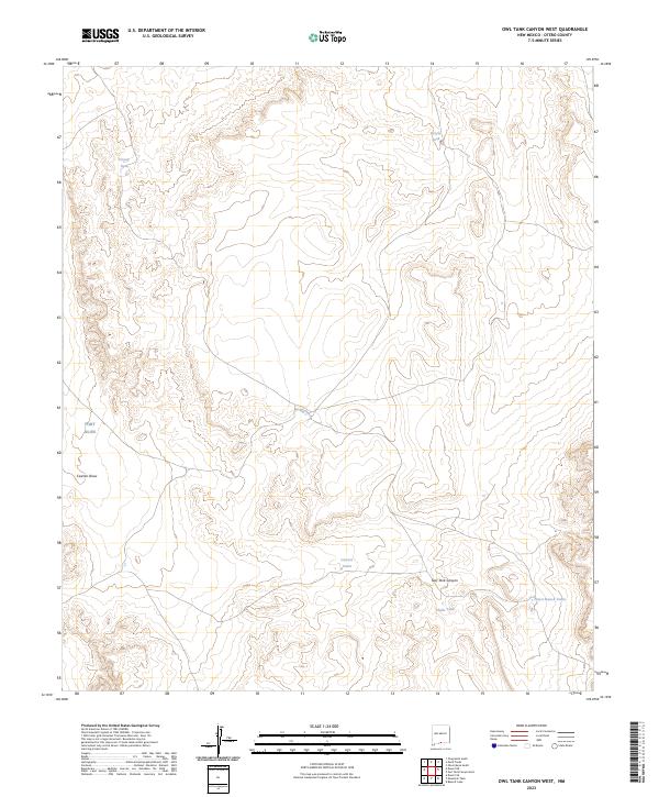 USGS Topographic Map – Owl Tank Canyon West