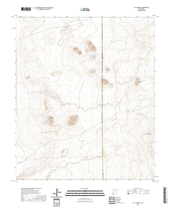 USGS Topographic Map – P O L Ranch