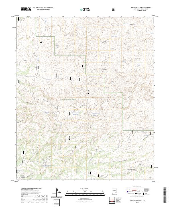 USGS Topographic Map – Packsaddle Canyon