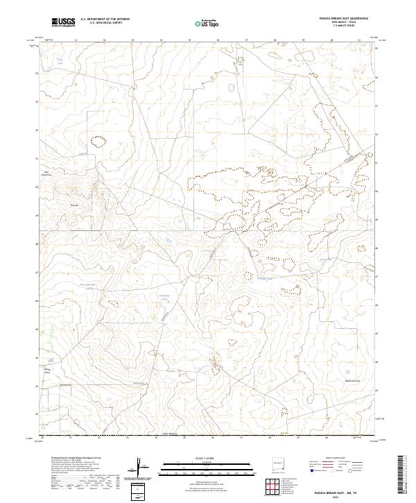 USGS Topographic Map – Paduca Breaks East