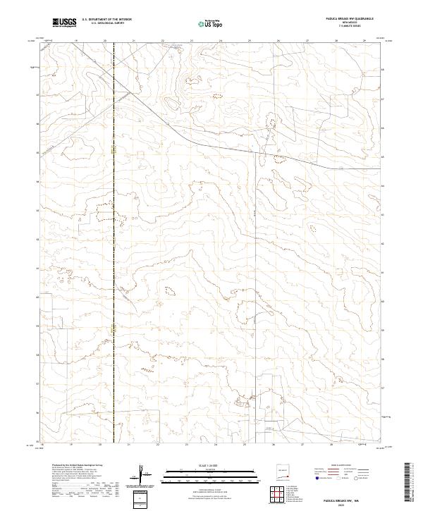 USGS Topographic Map – Paduca Breaks NW