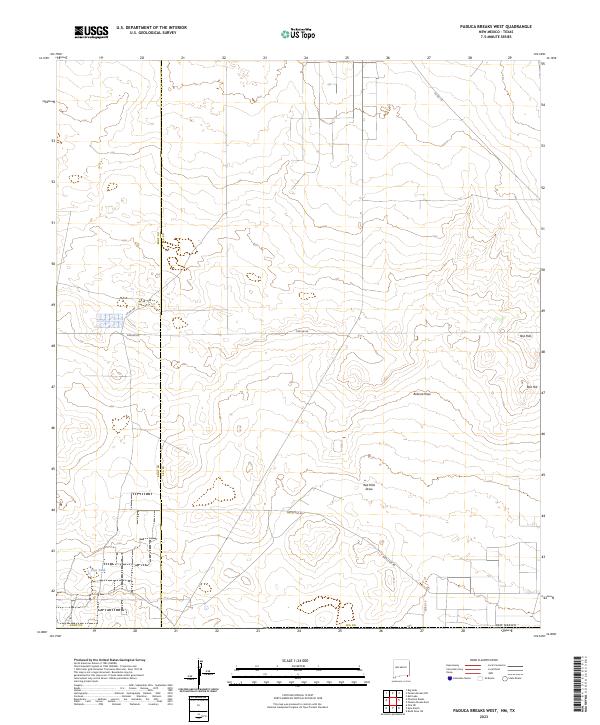 USGS Topographic Map – Paduca Breaks West