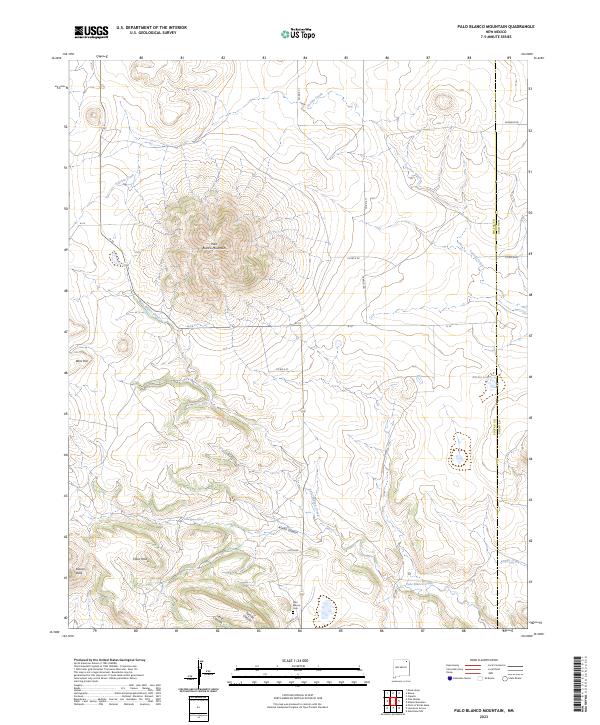 USGS Topographic Map – Palo Blanco Mountain