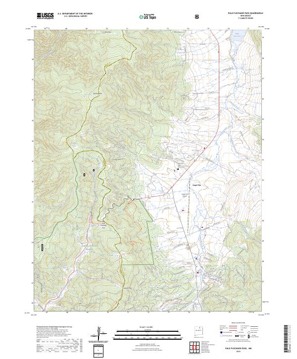USGS Topographic Map – Palo Flechado Pass