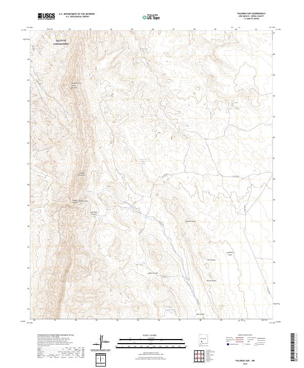 USGS Topographic Map – Palomas Gap