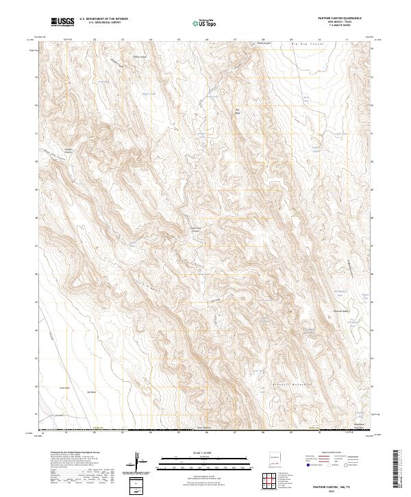 USGS Topographic Map – Panther Canyon