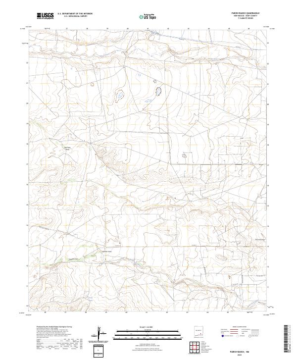 USGS Topographic Map – Parish Ranch