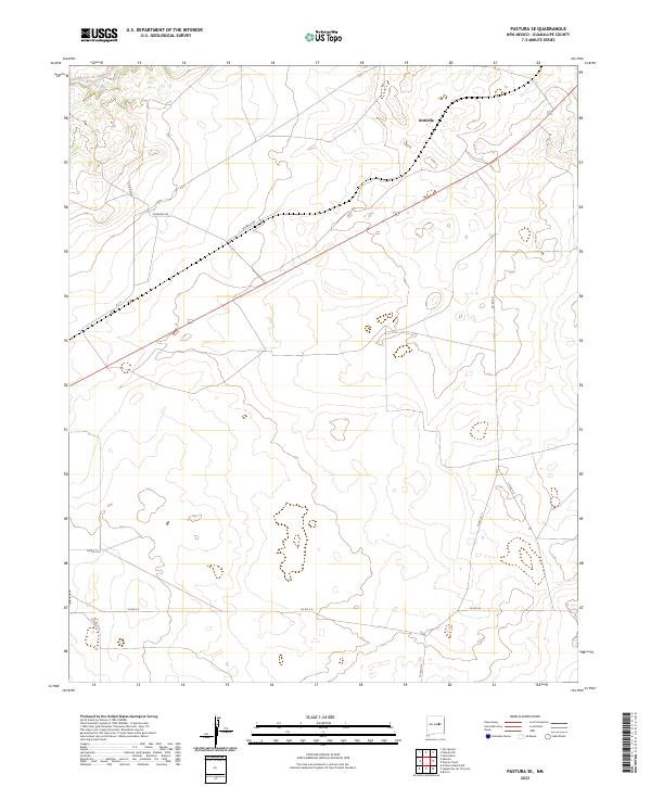 USGS Topographic Map – Pastura SE