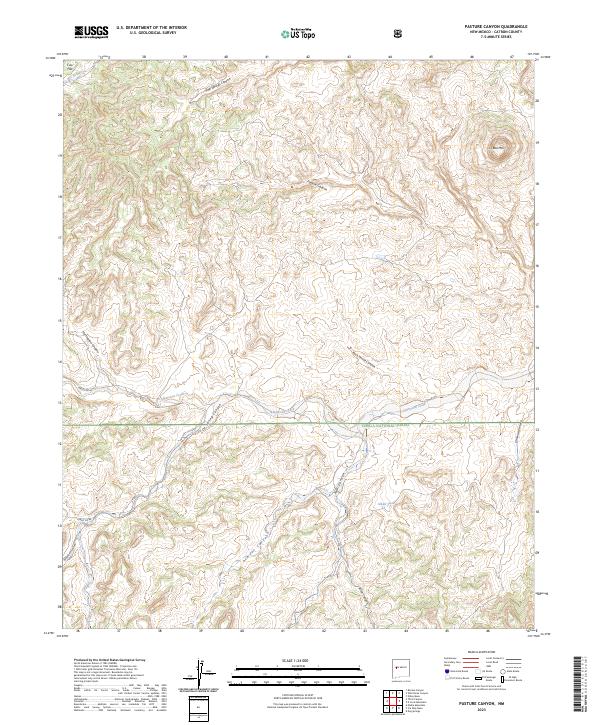 USGS Topographic Map – Pasture Canyon