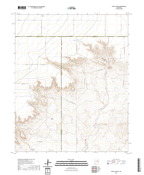 USGS Topographic Map – Peach Canyon