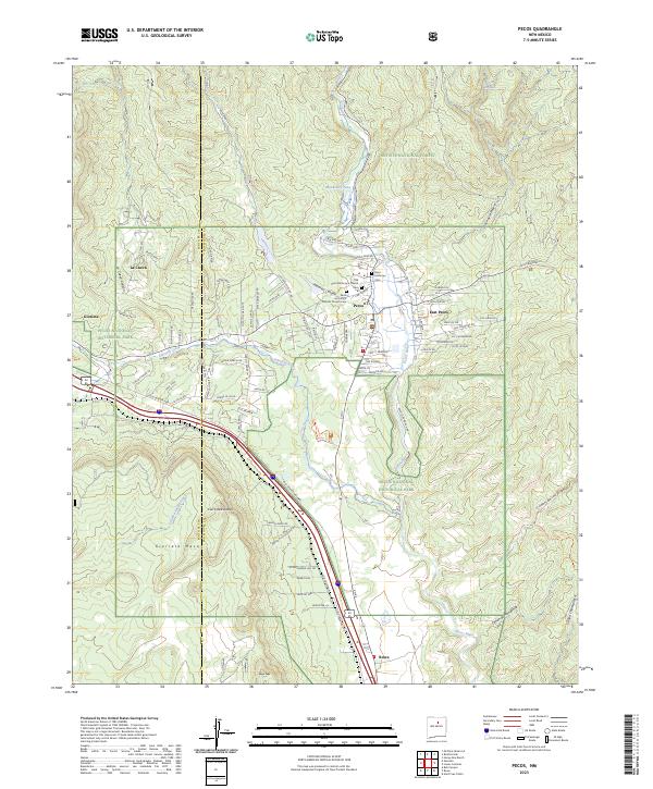 USGS Topographic Map – Pecos