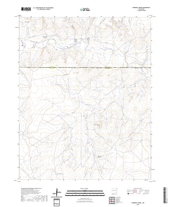 USGS Topographic Map – Pedernal Creek