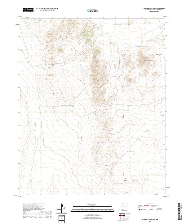 USGS Topographic Map – Pedernal Mountain