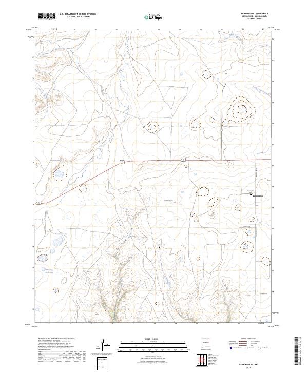 USGS Topographic Map – Pennington