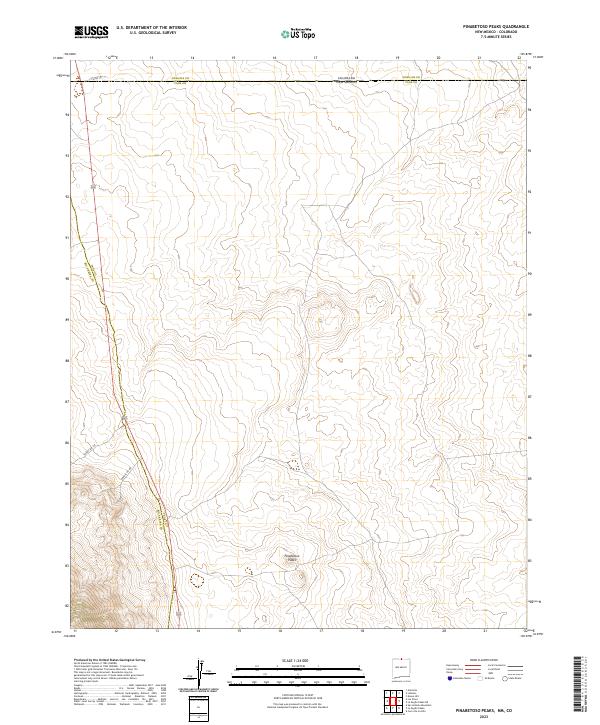 USGS Topographic Map – Pinabetoso Peaks