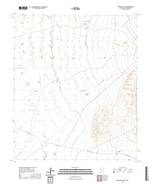 USGS Topographic Map – Pipeline Canyon