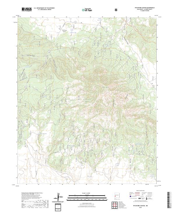 USGS Topographic Map – Pitchfork Canyon