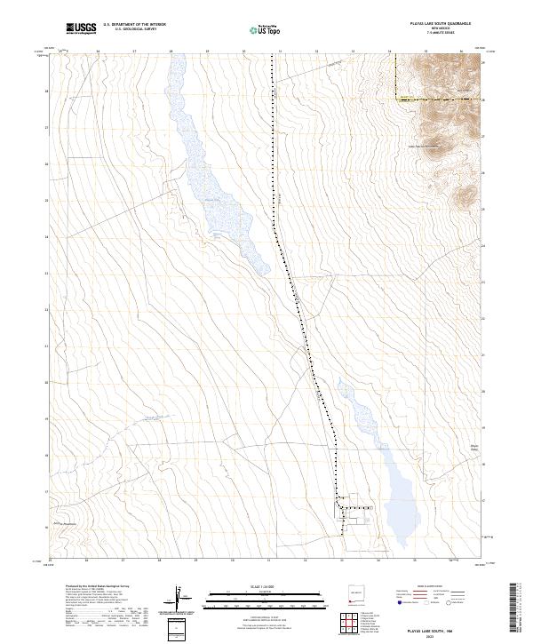 USGS Topographic Map – Playas Lake South